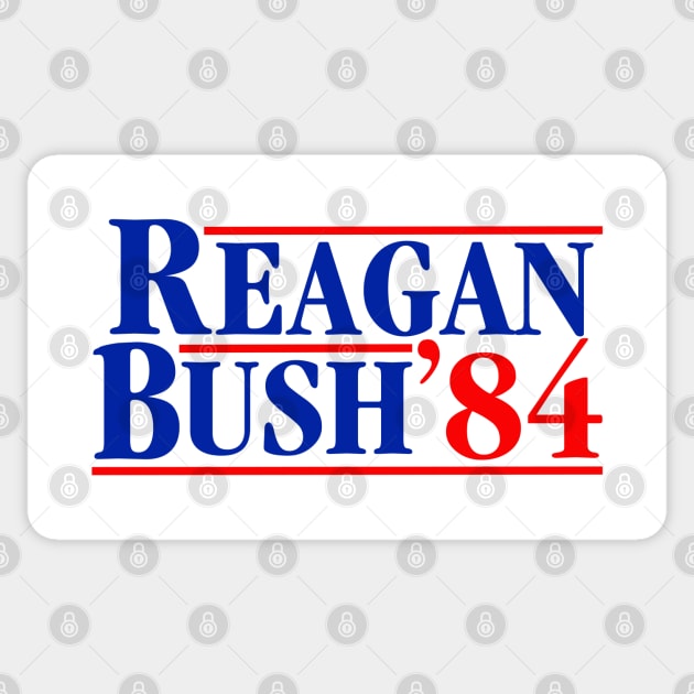 Reagan Bush 84 Sticker by Tainted